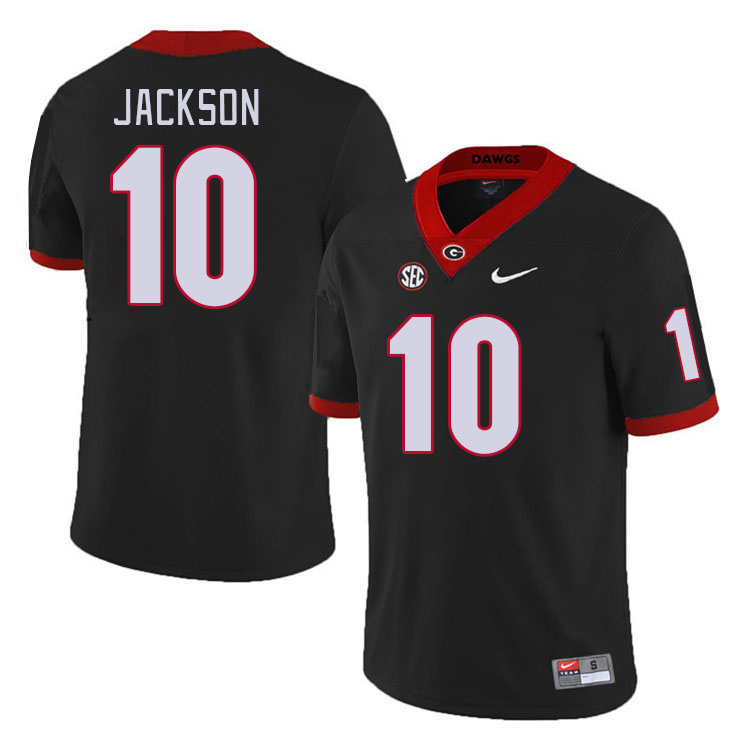 #10 Kearis Jackson Georgia Bulldogs Jerseys Football Stitched-Retro Black